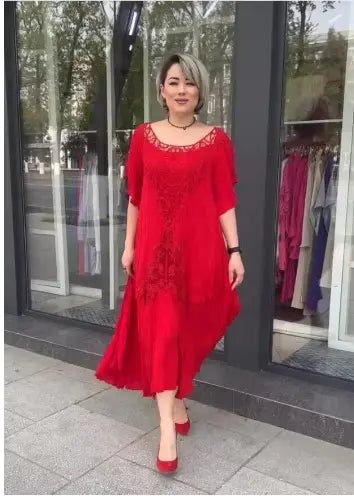 🔥【Časovo obmedzená ponuka – špeciálna zľava!】❤️【S-5XL】nové šaty, plus size, pohodlné a voľné🔥Vynikajúca kvalita👌Perfektne sedia všetkým typom postavy👌