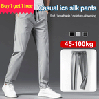 💥🔥【Kupite 1, dobite 1 gratis】🧊😍【M-5XL】Poletne tanke moške hlače iz ledene svile