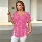 👚【S-5XL】Moderna majica s V-izrezom i izrezom u obliku srca