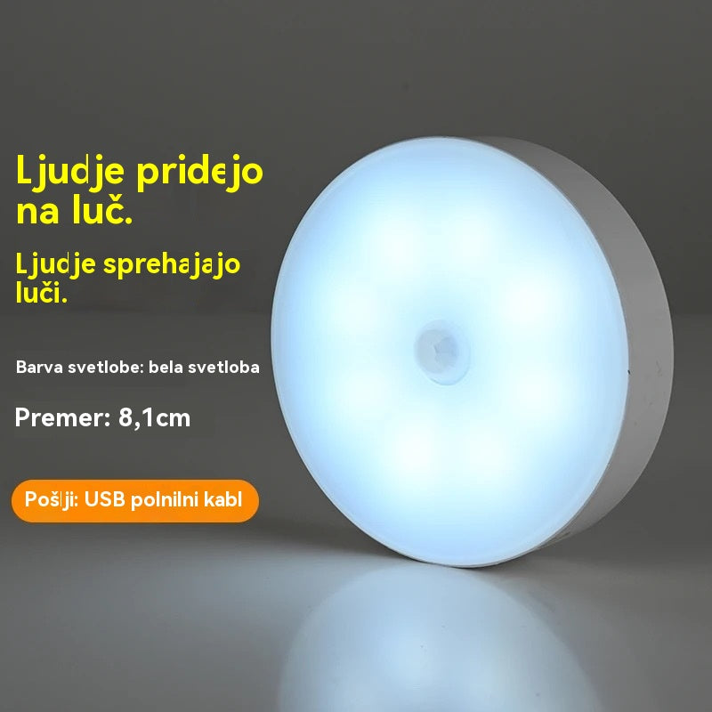 🏡💡【Kupite 2, dobite 2 gratis】Pametna LED lučka, ki zaznava človeško telo, enostavna za polnjenje in praktična