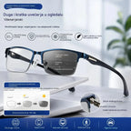 👓Nove poluokvirne naočale za prezbiopiju, prikladne za osobe srednje i starije dobi, s funkcijom povećanja, multifokalne, osjetljive na svjetlost, koje mijenjaju boju i blokiraju plavo svjetlo