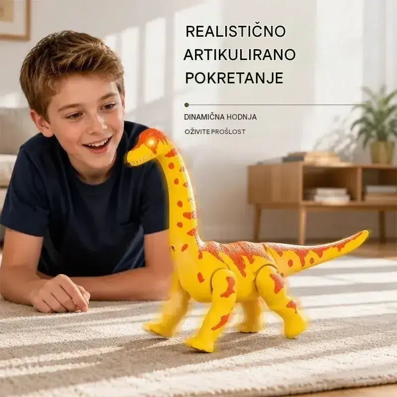 🦕  Brachiosaurus električni hodajući: igračka dinosaurusa s pokretom, zvučnim efektima i očima s LED svjetlima.