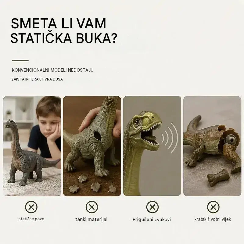 🦕  Brachiosaurus električni hodajući: igračka dinosaurusa s pokretom, zvučnim efektima i očima s LED svjetlima.