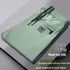💥🔥【Kupite 1, dobite 1 gratis】🧊😍【M-5XL】Poletne tanke moške hlače iz ledene svile