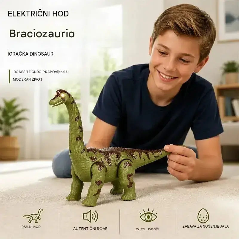🦕  Brachiosaurus električni hodajući: igračka dinosaurusa s pokretom, zvučnim efektima i očima s LED svjetlima.