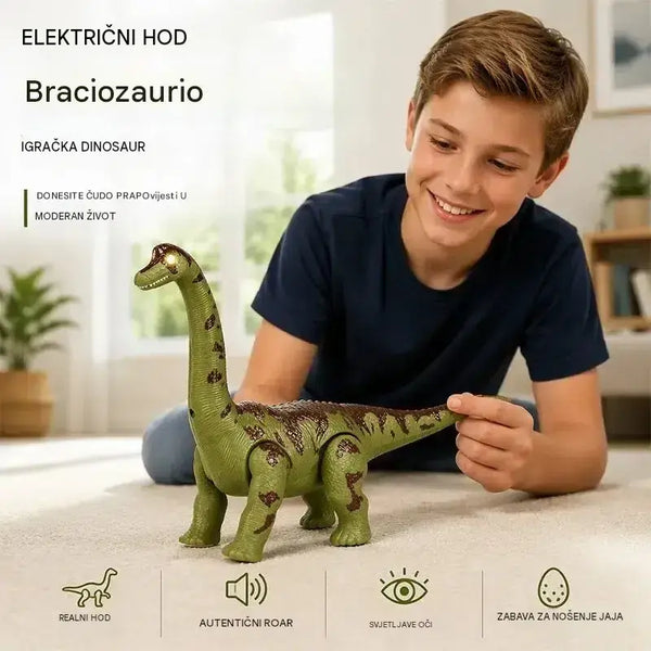🦕  Brachiosaurus električni hodajući: igračka dinosaurusa s pokretom, zvučnim efektima i očima s LED svjetlima.