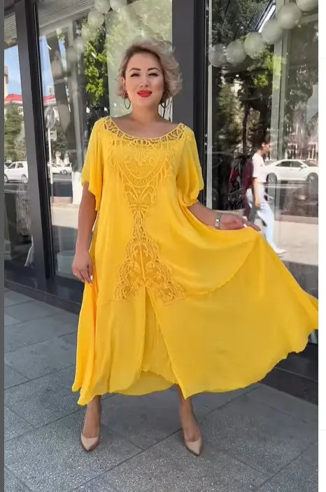 🔥【Časovo obmedzená ponuka – špeciálna zľava!】❤️【S-5XL】nové šaty, plus size, pohodlné a voľné🔥Vynikajúca kvalita👌Perfektne sedia všetkým typom postavy👌