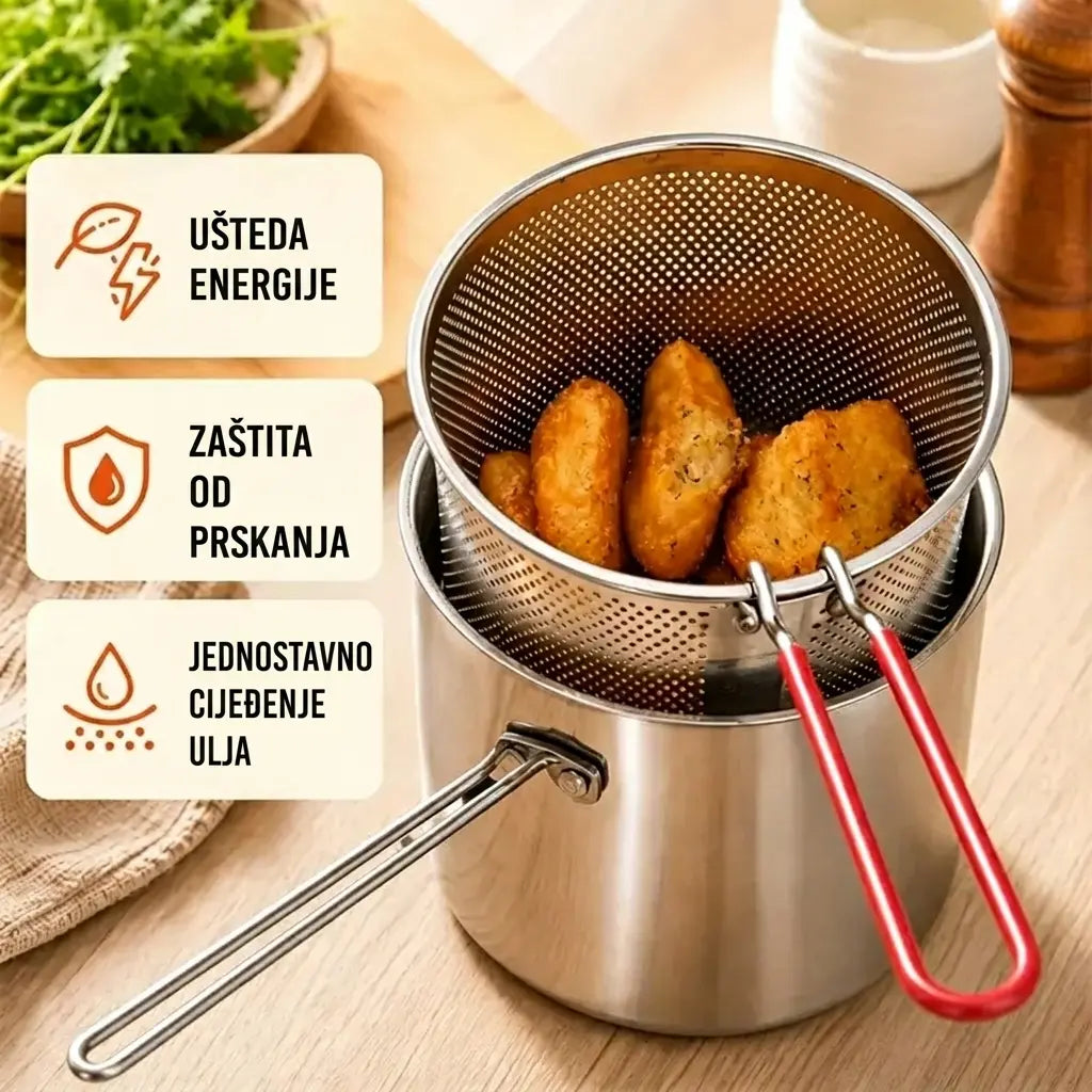 🔥 ZADNJI DAN! Uštedite 50%! 🎁 Višenamjenska friteza 304 | Jednostavno, brzo i bezbrižno kuhanje 🍟🍗