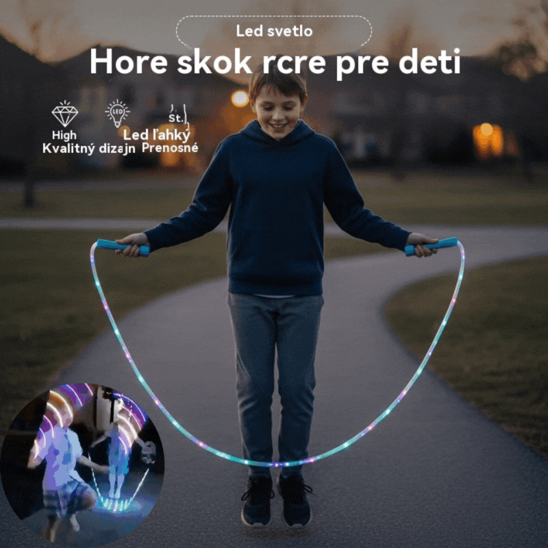 🏃【Kupite 1, dobite 1 gratis】🌈 LED svetleča kolebnica za otroke