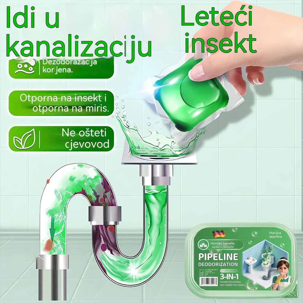 3 pakiranja (150 tableta) za 23 € – 🔥🎉 Razgrabljene su! Kupilo ih je 30.000 ljudi 🎉 Bio-enzimske kapsule za uklanjanje neugodnih mirisa iz odvoda