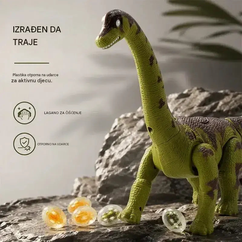 🦕  Brachiosaurus električni hodajući: igračka dinosaurusa s pokretom, zvučnim efektima i očima s LED svjetlima.