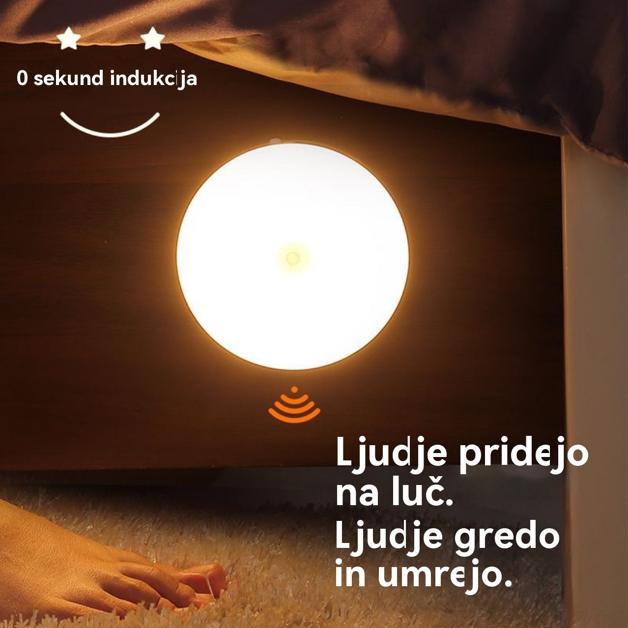 🏡💡【Kupite 2, dobite 2 gratis】Pametna LED lučka, ki zaznava človeško telo, enostavna za polnjenje in praktična